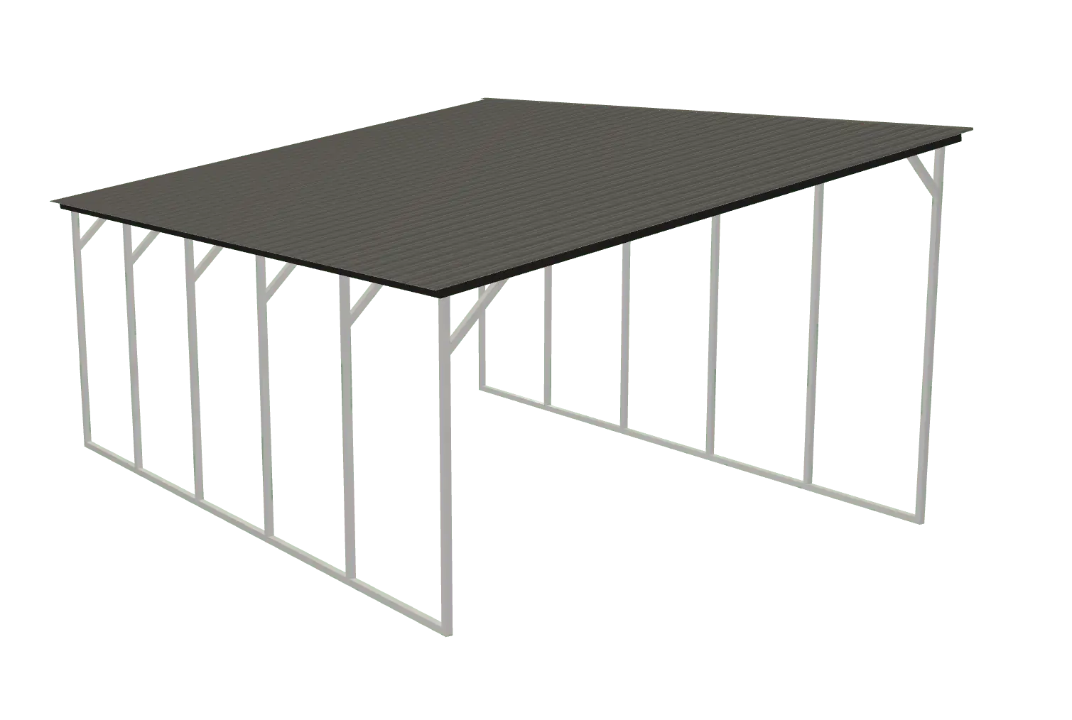 Single Slope Metal Carports Image of vertical roof style single slope carport